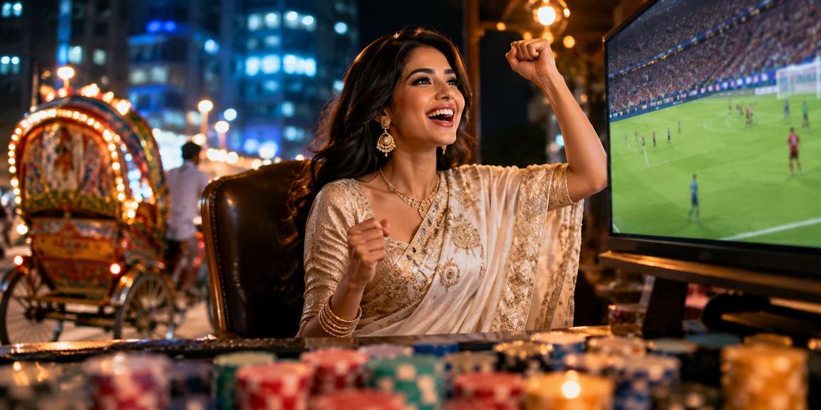ঢাকায় ফুটবল বেটিং ইভেন্টে অংশগ্রহণকারী একজন দর্শক